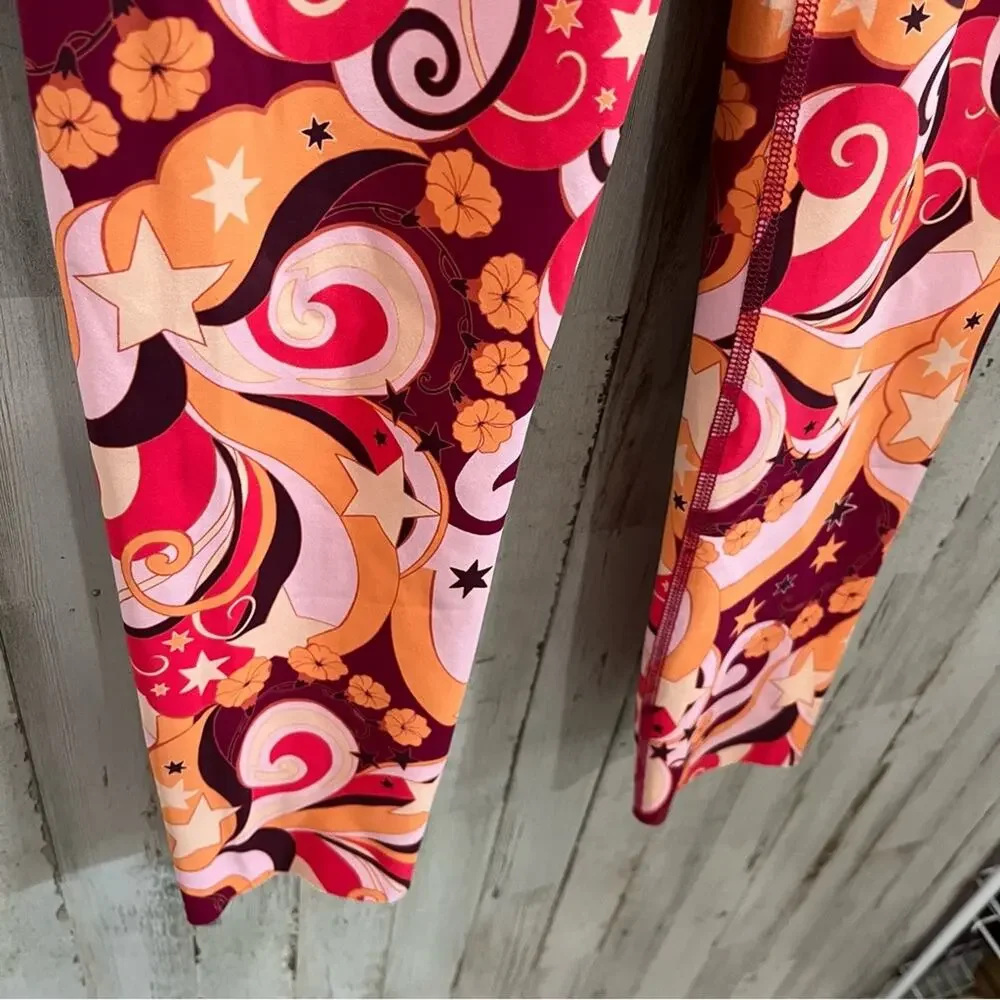Beach Riot *FLAW Piper Printed Leggings Starbright Swirl Size Small
